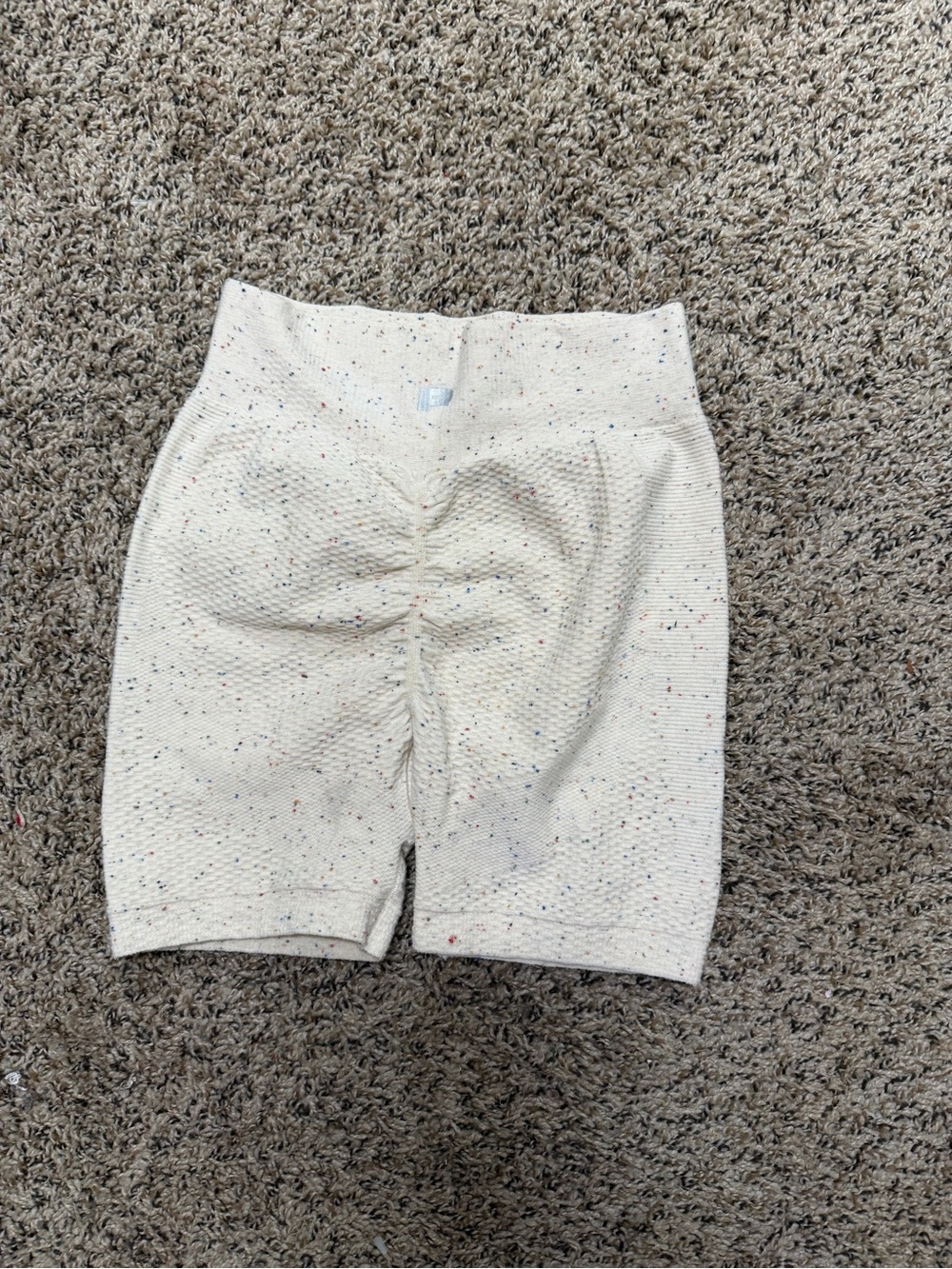 Prozis Cream Speckled High-Rise Bike Shorts